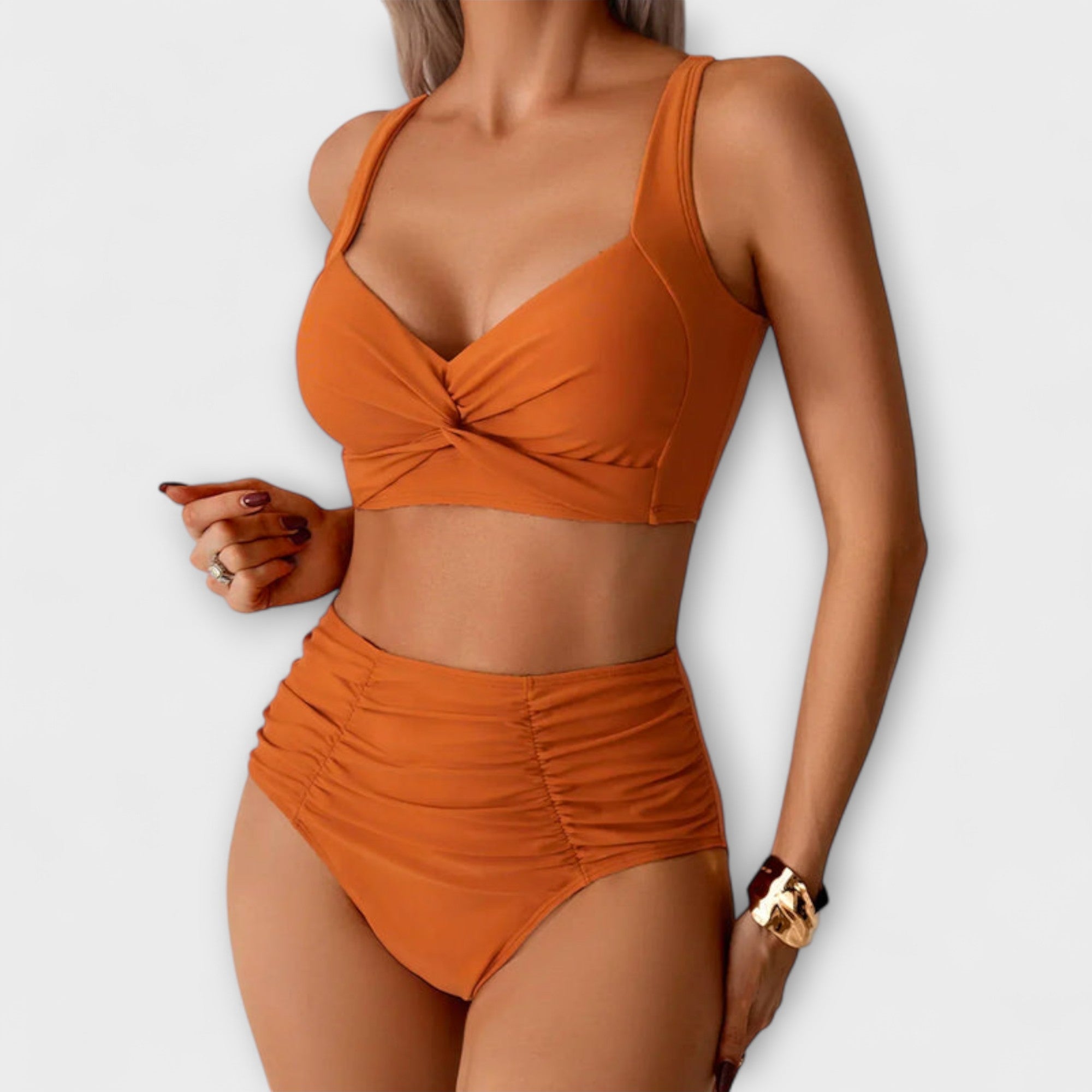 Zoe – Bandeau-Badeanzug mit Rüschen