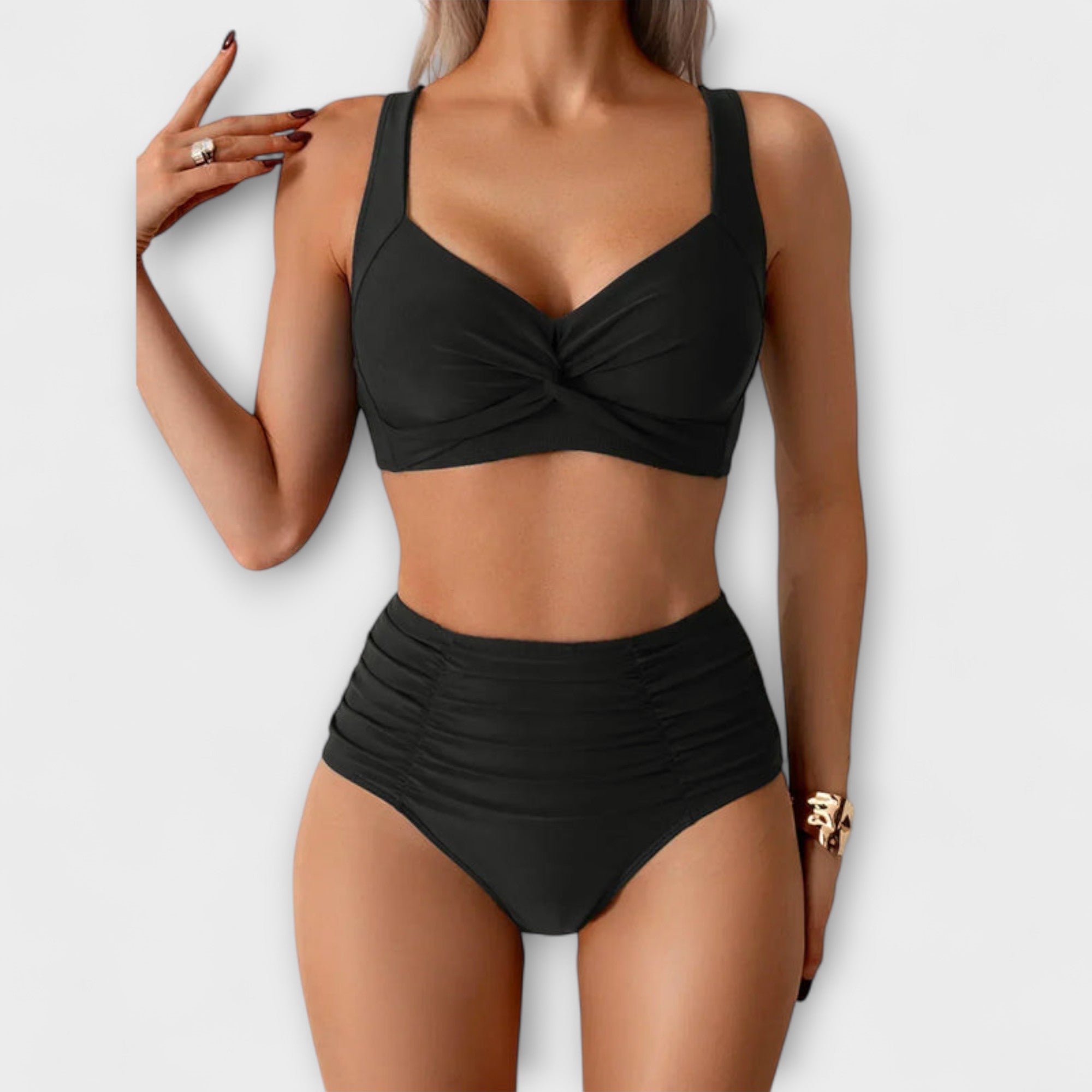 Zoe – Bandeau-Badeanzug mit Rüschen